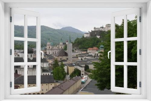 Fototapeta Naklejka Na Ścianę Okno 3D - festung salzburg