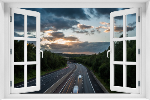 Fototapeta Naklejka Na Ścianę Okno 3D - UK Motorway Road