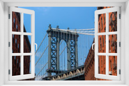 Fototapeta Naklejka Na Ścianę Okno 3D - Dumbo Manhattan Bridge 2019 New York