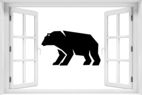 Fototapeta Naklejka Na Ścianę Okno 3D - bear silhouette vector logo design