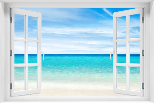 Fototapeta Naklejka Na Ścianę Okno 3D - tropical beach and blue sea.