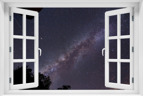 Fototapeta Naklejka Na Ścianę Okno 3D - Amazing beautiful Dark sky with Milky Way Galaxy of Sabah, Malaysia