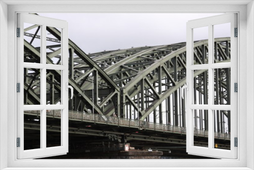 Fototapeta Naklejka Na Ścianę Okno 3D - Stahlbrücke