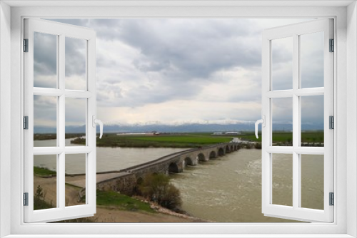 Fototapeta Naklejka Na Ścianę Okno 3D - Historic Murat Bridge - Mus - Turkey 