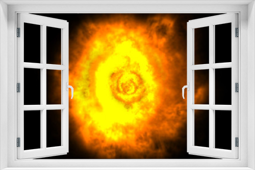 Fototapeta Naklejka Na Ścianę Okno 3D - explosion fire ball abstract texture