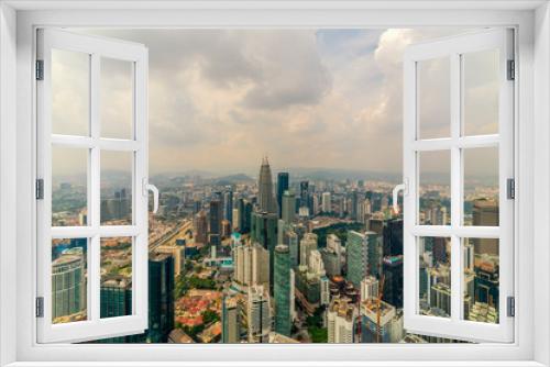 Fototapeta Naklejka Na Ścianę Okno 3D - KUALA LUMPUR, MALAYSIA - April. 21, 2016 . View of Kuala Lumpur city skyline