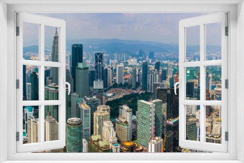 Fototapeta Naklejka Na Ścianę Okno 3D - KUALA LUMPUR, MALAYSIA - April. 21, 2016 . View of Kuala Lumpur city skyline