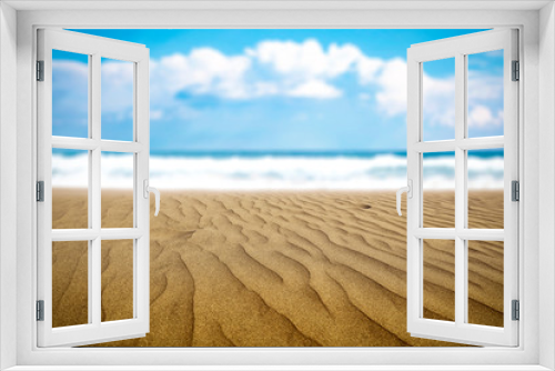 Fototapeta Naklejka Na Ścianę Okno 3D - Sand background and ocean 