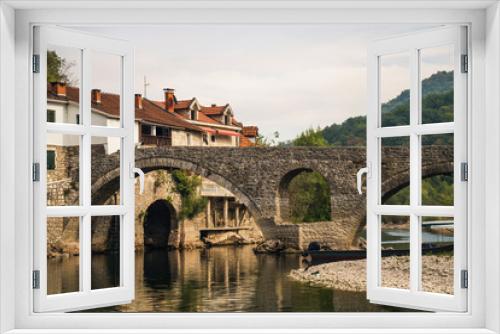 Fototapeta Naklejka Na Ścianę Okno 3D - Picturesque Rijeka Crnojevica Bridge. Montenegro, Europe