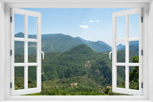Fototapeta Naklejka Na Ścianę Okno 3D - view point to the lower Alp mountains in the French Riviera back country in summer