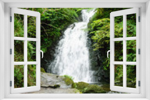 Fototapeta Naklejka Na Ścianę Okno 3D - Irish waterfall at Gleno village, County Antrim