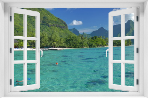 Fototapeta Naklejka Na Ścianę Okno 3D - lagon de moorea polynesie française