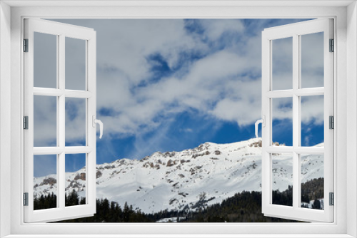 Fototapeta Naklejka Na Ścianę Okno 3D - Image of a snow-capped mountain top.