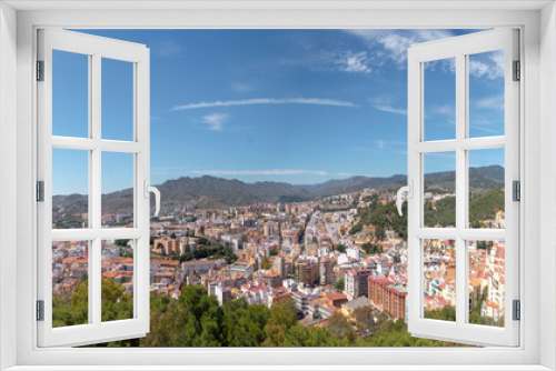 Fototapeta Naklejka Na Ścianę Okno 3D - Panoramic of Málaga from Gibralfaro castle