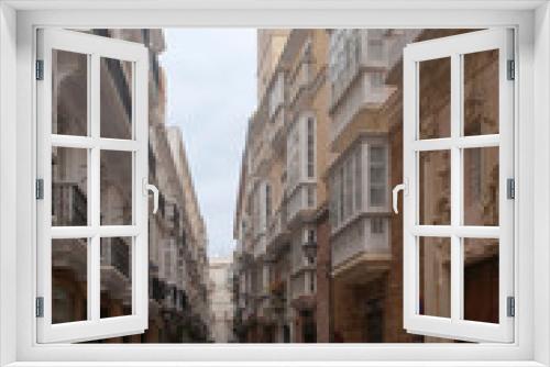 Fototapeta Naklejka Na Ścianę Okno 3D - calle de centro de la ciudad de Cádiz, Andalucía