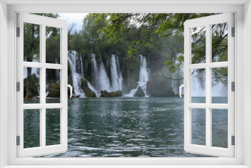 Fototapeta Naklejka Na Ścianę Okno 3D - CASCADA KRAVICA WATERFALL BOSNIA -