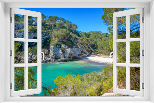 Fototapeta Naklejka Na Ścianę Okno 3D - Cala Macarelleta beach in Menorca, Balearic islands, Spain