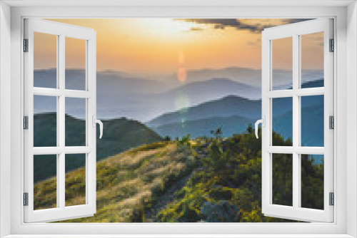 Fototapeta Naklejka Na Ścianę Okno 3D - Panorama Bieszczad 