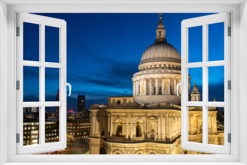 Fototapeta Naklejka Na Ścianę Okno 3D - Europe, UK, england, London, st pauls dusk 2019