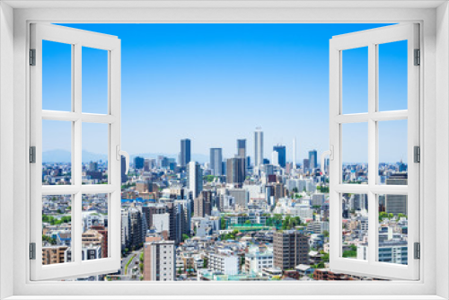 Fototapeta Naklejka Na Ścianę Okno 3D - 東京　池袋周辺の町並み