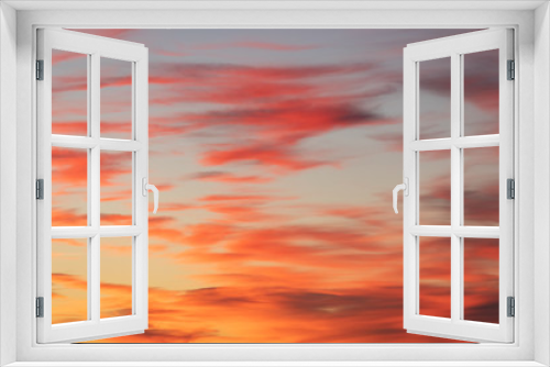 Fototapeta Naklejka Na Ścianę Okno 3D - Beautiful vivid color sunset clouds after sunset
