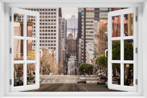Fototapeta Naklejka Na Ścianę Okno 3D - California Street horizontal detail