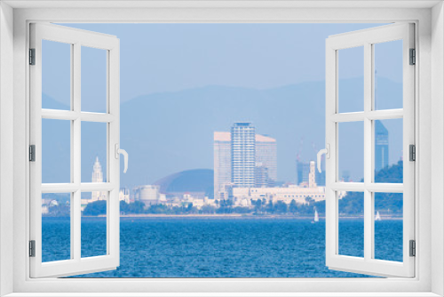 Fototapeta Naklejka Na Ścianę Okno 3D - 対岸から見た百道浜の風景