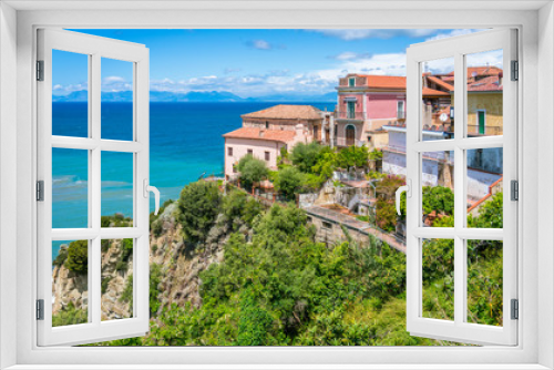 Fototapeta Naklejka Na Ścianę Okno 3D - Scenic view in Agropoli with the sea in the background. Cilento, Campania, southern Italy.
