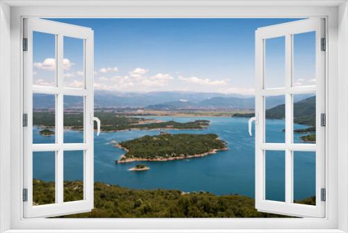Fototapeta Naklejka Na Ścianę Okno 3D - Slanzko Jezero Montenegro See Panorama