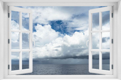 Fototapeta Naklejka Na Ścianę Okno 3D - Wolken- Regenwolken