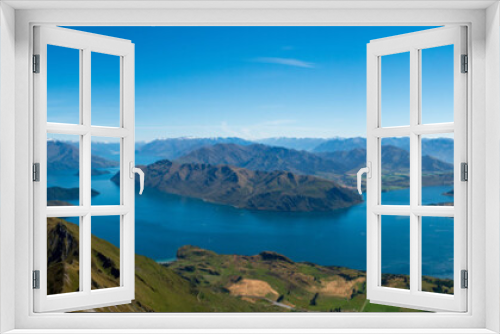 Fototapeta Naklejka Na Ścianę Okno 3D - Beautiful panorama over lake wanaka