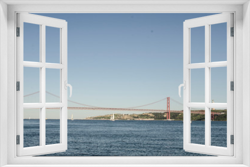 Fototapeta Naklejka Na Ścianę Okno 3D -  red 25 april bridge in Lisbon