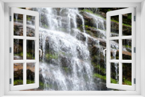Fototapeta Naklejka Na Ścianę Okno 3D - waterfall in the forest, scenic view 