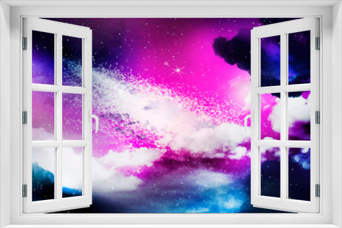 Fototapeta Naklejka Na Ścianę Okno 3D - Space galaxy background