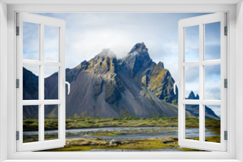 Fototapeta Naklejka Na Ścianę Okno 3D - Mountains at Stokksnes in Iceland