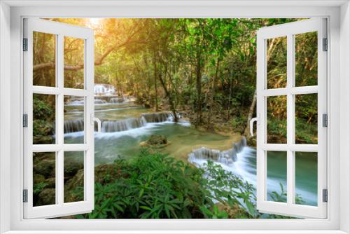 Fototapeta Naklejka Na Ścianę Okno 3D - Huai Mae Khamin Waterfall tier 1, Khuean Srinagarindra National Park, Kanchanaburi, Thailand