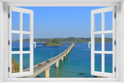Fototapeta Naklejka Na Ścianę Okno 3D - Tsunoshima Ohashi Bridge in the morning