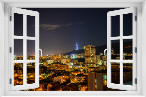 Fototapeta Naklejka Na Ścianę Okno 3D - Night view of Tbilisi