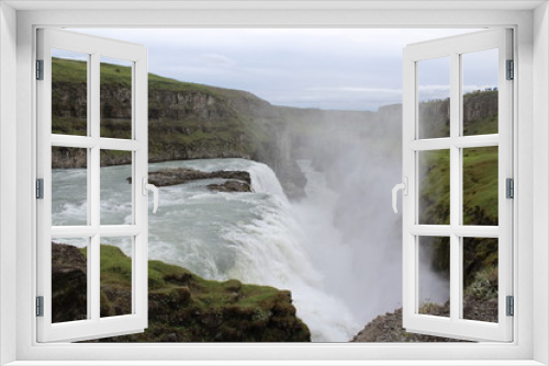 Fototapeta Naklejka Na Ścianę Okno 3D - Gullfoss waterfall in summer, Iceland