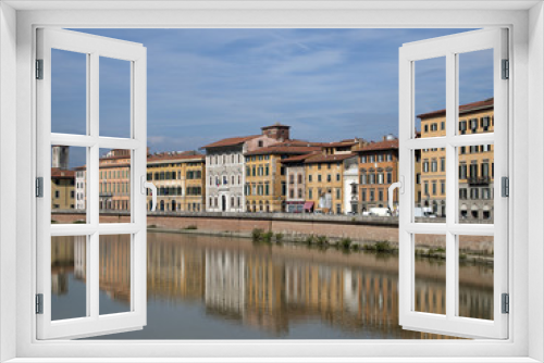 Fototapeta Naklejka Na Ścianę Okno 3D - Am Arno,Pisa,Toskana,Italien