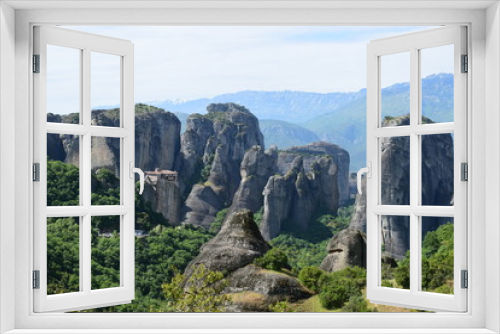Fototapeta Naklejka Na Ścianę Okno 3D - Meteory, Grecja, greckie klasztory