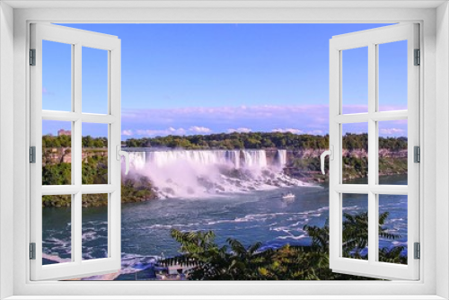 Fototapeta Naklejka Na Ścianę Okno 3D - Niagara falls Horseshoe. Ontario. Canada. Beautiful waterfall background.	