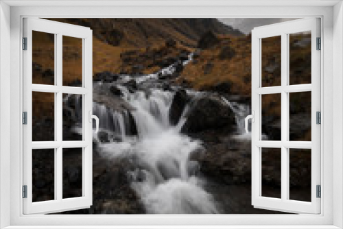 Fototapeta Naklejka Na Ścianę Okno 3D - Icelandic waterfall, nordic waterfall in east fjords, Iceland