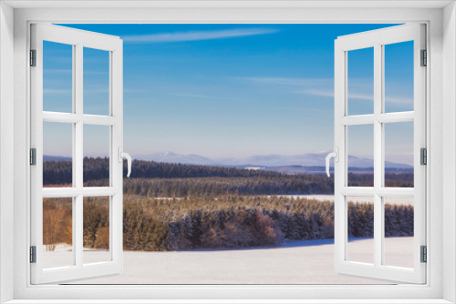 Fototapeta Naklejka Na Ścianę Okno 3D - Jahreszeit Winter Blick zum Brocken