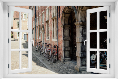 Fototapeta Naklejka Na Ścianę Okno 3D - City of Bruges in Belgium and ciclyes