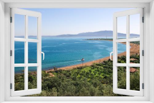 Fototapeta Naklejka Na Ścianę Okno 3D - Aegean Sea on a Windy Day. Kadirga Beach, Canakkale / Turkey
