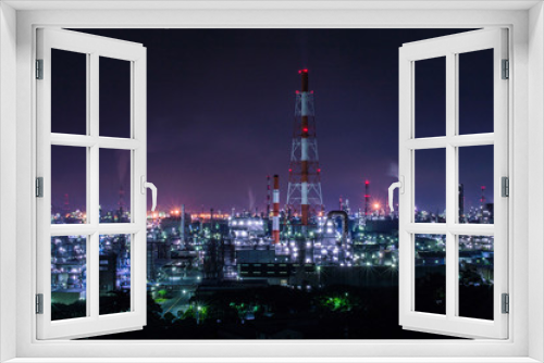Fototapeta Naklejka Na Ścianę Okno 3D - 【岡山県】水島コンビナートの工場夜景 / 【Okayama】Night view of Mizushima Complex Factory	