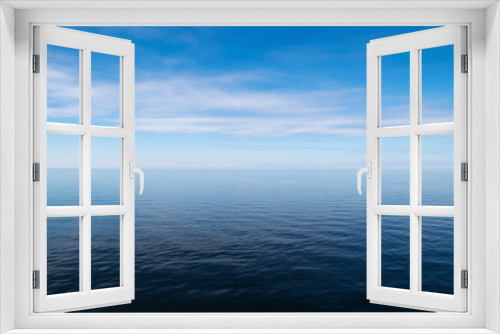 Fototapeta Naklejka Na Ścianę Okno 3D - Vast blue sea, empty seascape and horizon over water.