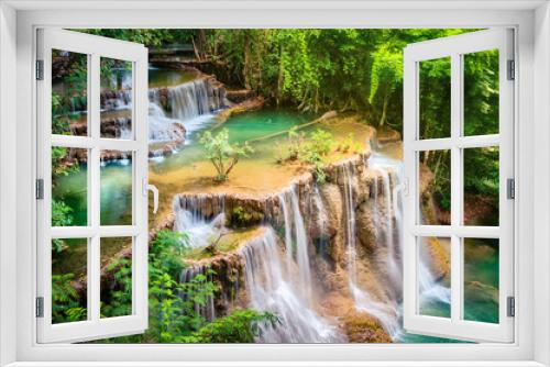 Fototapeta Naklejka Na Ścianę Okno 3D - Beautiful waterfall Huai Mae Khamin, Thailand