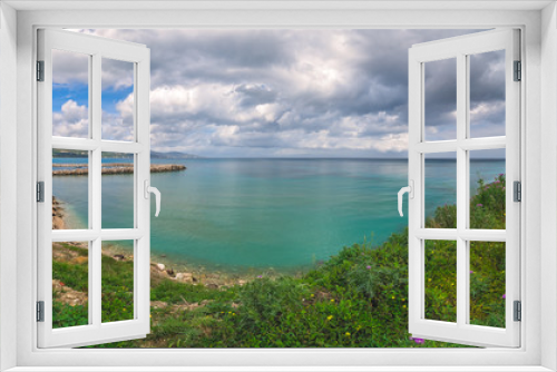 Fototapeta Naklejka Na Ścianę Okno 3D - Panoramic view of the Alykes Beach